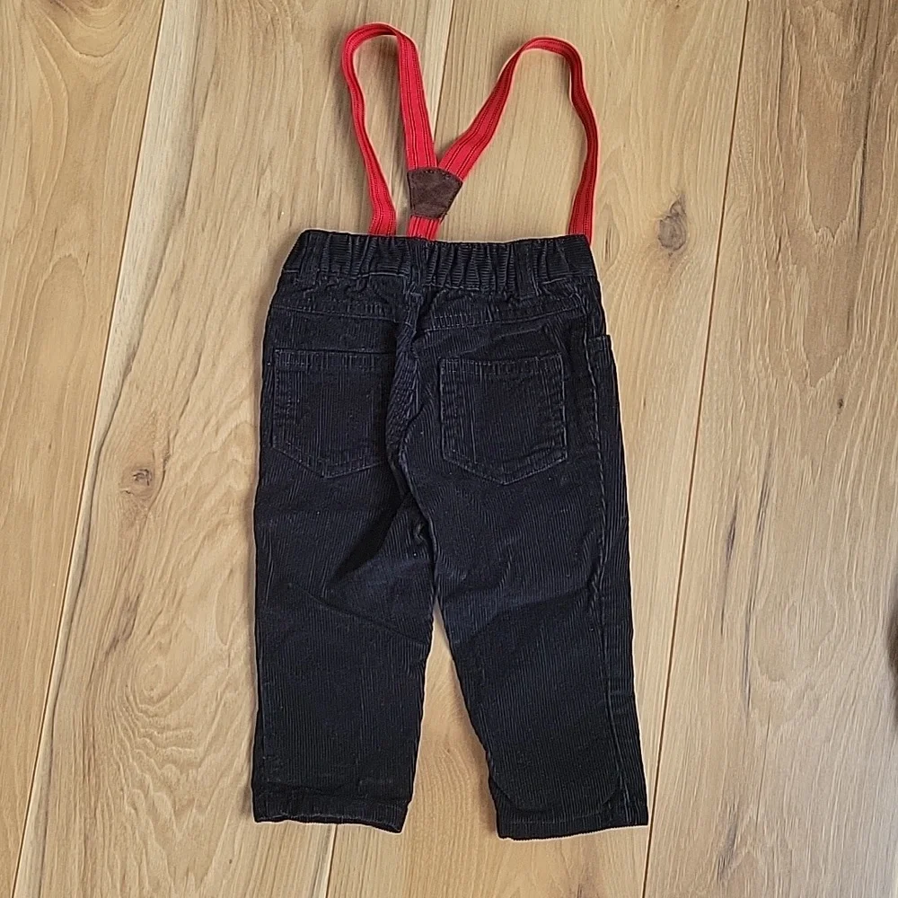 *3/$15*Carter's 12M 2pc Boys Set! Corduroy Pants w/suspenders & long sle…